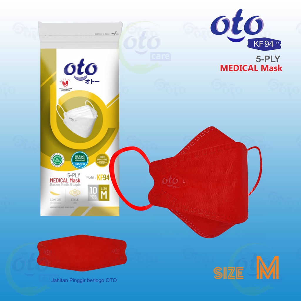 OTO Masker Medis KF94 5Ply Earloop Medical Mask 5 lapis isi 10 pcs