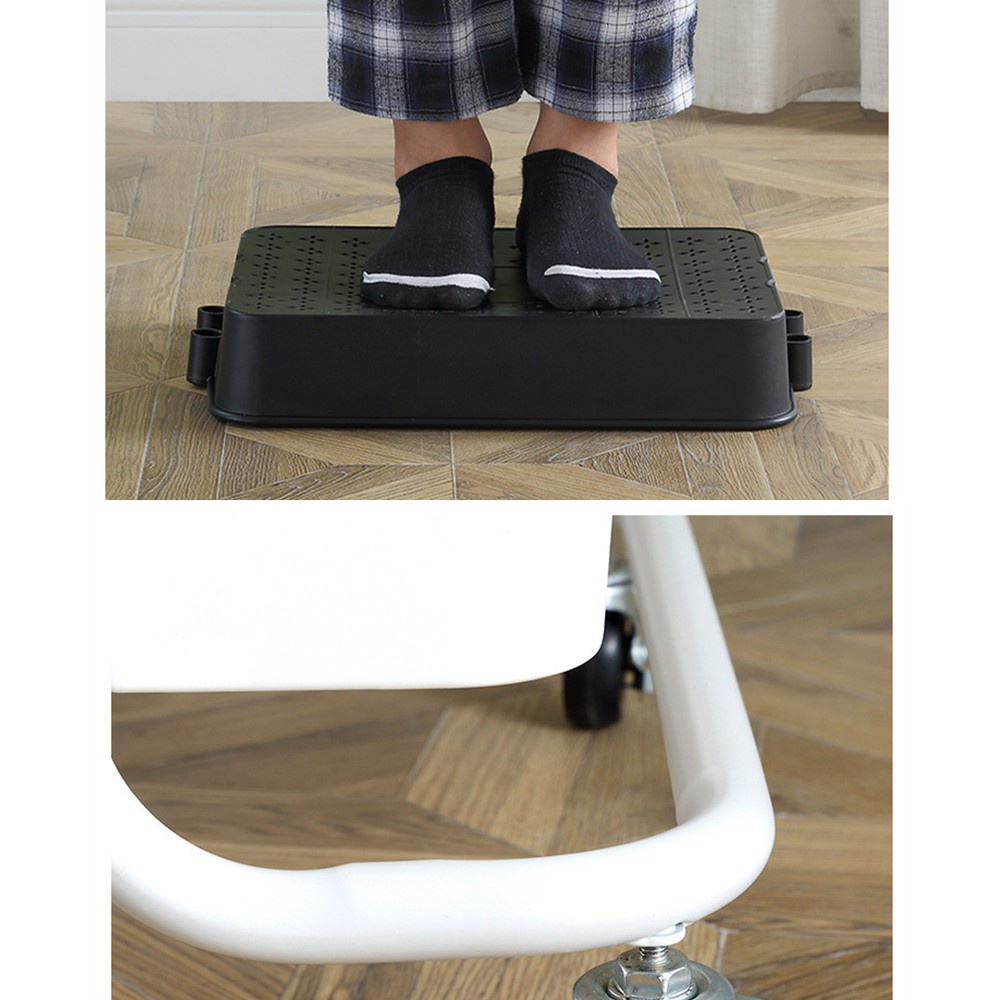 Rak Troli Serbaguna Rak Beroda Rak Dapur Stainless Rak Penyimpanan 3/4/5 Tingkat Rak Kamar Tidur Kamar Mandi Dengan Roda