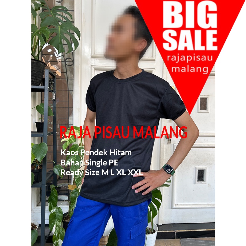 Kaos Dalam Hitam Putih Biru Abu Kerah Leher Tinggi Satpam Security Polos Lengan Pendek Bahan Pe