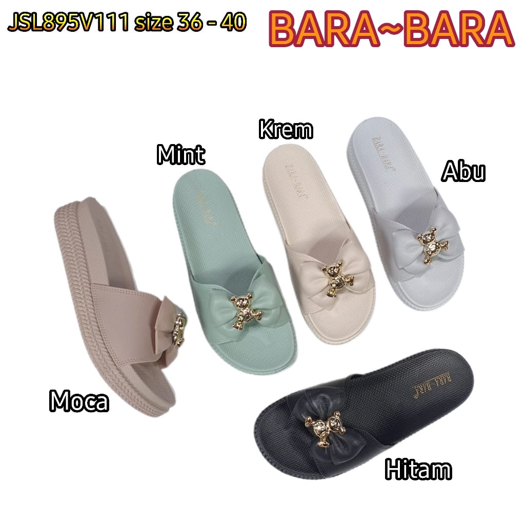 BARA BARA ORIGINAL jelly sandal karet empuk murah wanita import sendal cewek barabara JSL895V111