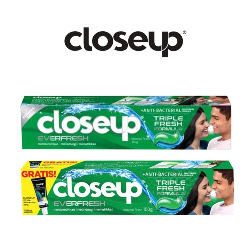 Closeup 160ml GRATIS closeup white attraction(dlm kemasan)