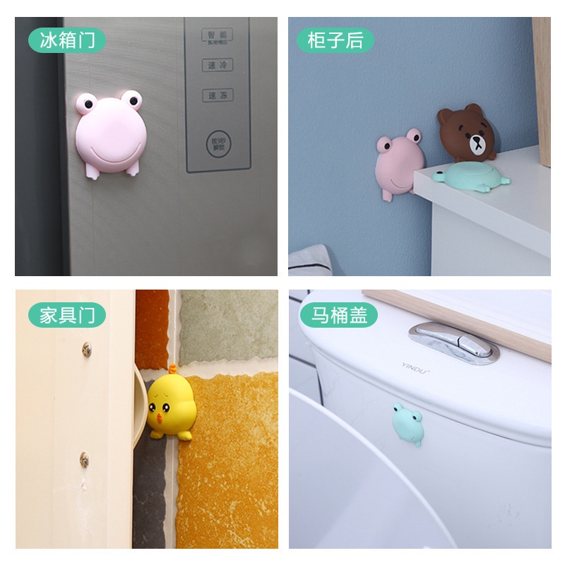 [1 PCS] Bumper Penahan Pintu Rumah Untuk Pengaman Bayi Bahan Silikon Lucu Model Kartun Awan Karakter Penahan Benturan Tabrak Dinding Kamar Lemari Tutupan Kloset Anti-collision Pad Silicone