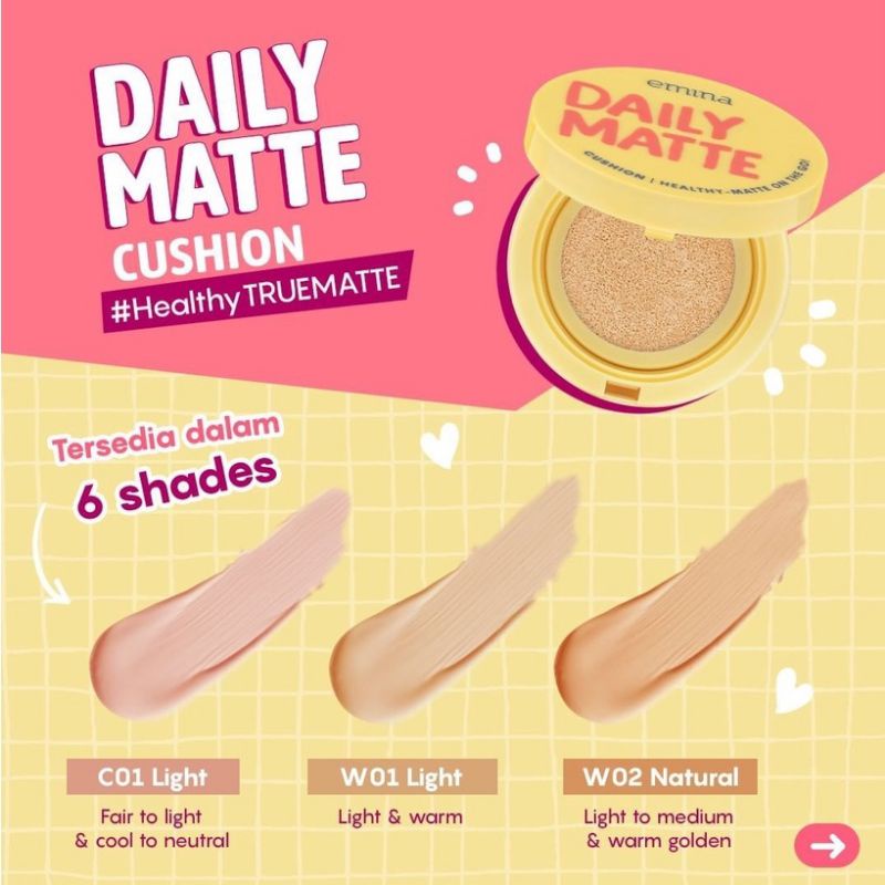 EMINA DAILY MATTE SERIES ( COMPACT POWDER / BB CREAM / LOOSE POWDER / CUSHION )