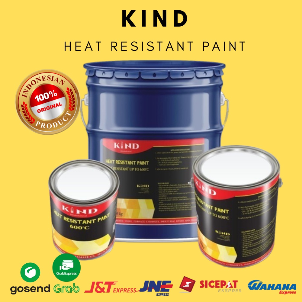 Cat Tahan Panas 1112 Derajat Fahrenheit Warna Hitam - Putih - Grey - S