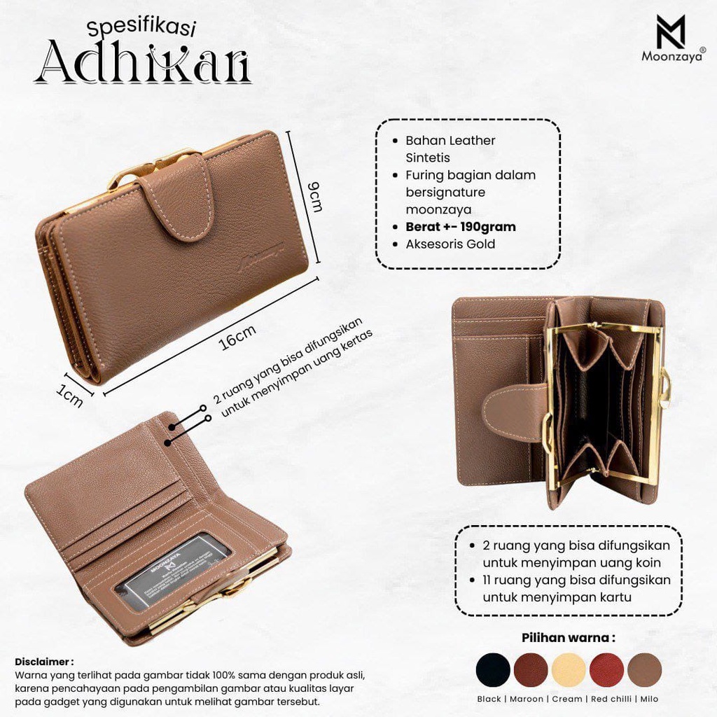 Dompet Wallet Berkualitas Moonzaya Adhikari Murah Tas
