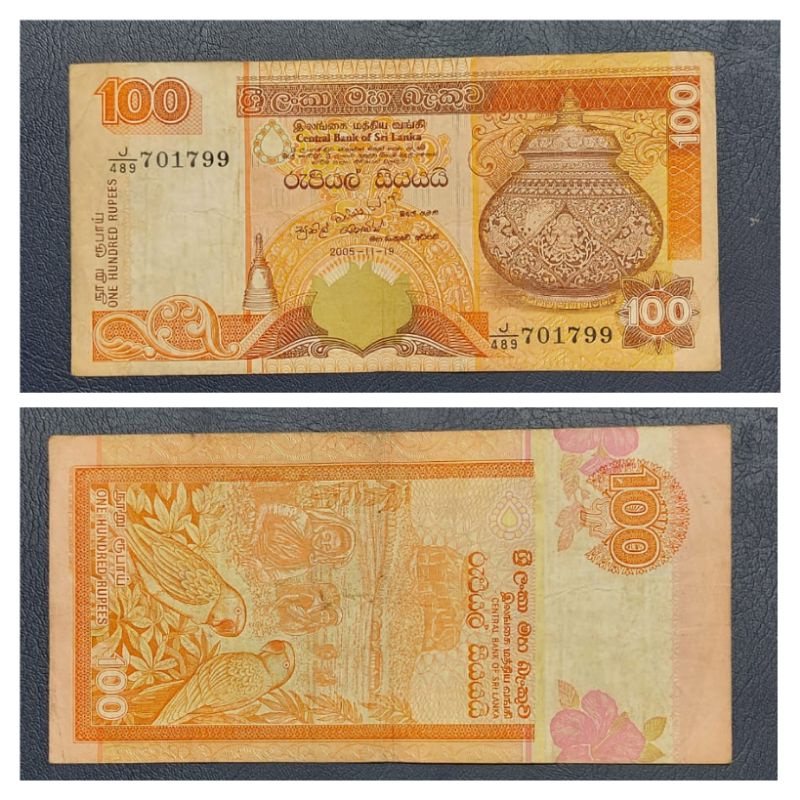 Uang negara Srilanka 100 Rupe 2006 Kondisi Kertas utuh dijamin Original 100%