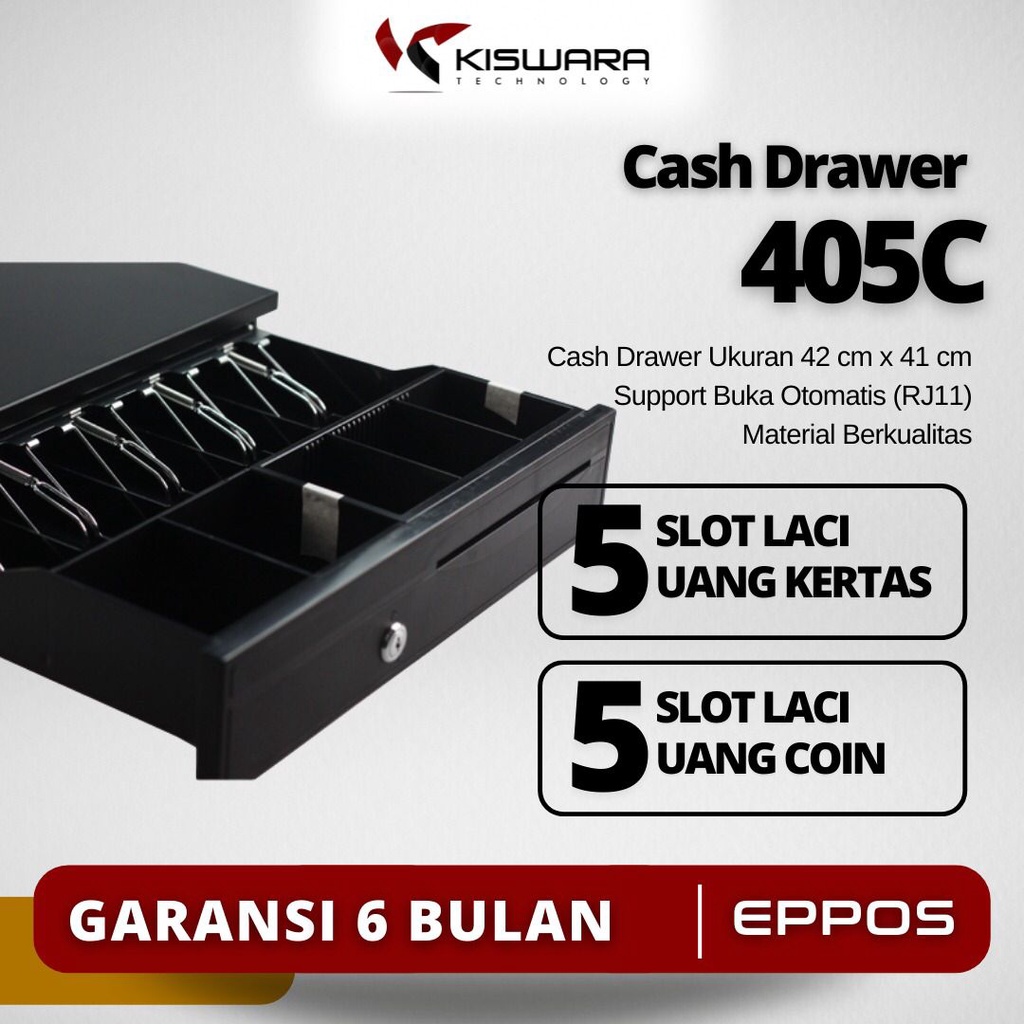 Cash Drawer 42x41CM 5K5C RJ11 [405C] KiswaraBandung