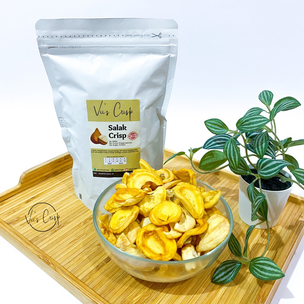 

Keripik Salak 100 gram | Vii's Crisp Salak Chips | Snack buah Salak | Makanan Ringan buah Salak