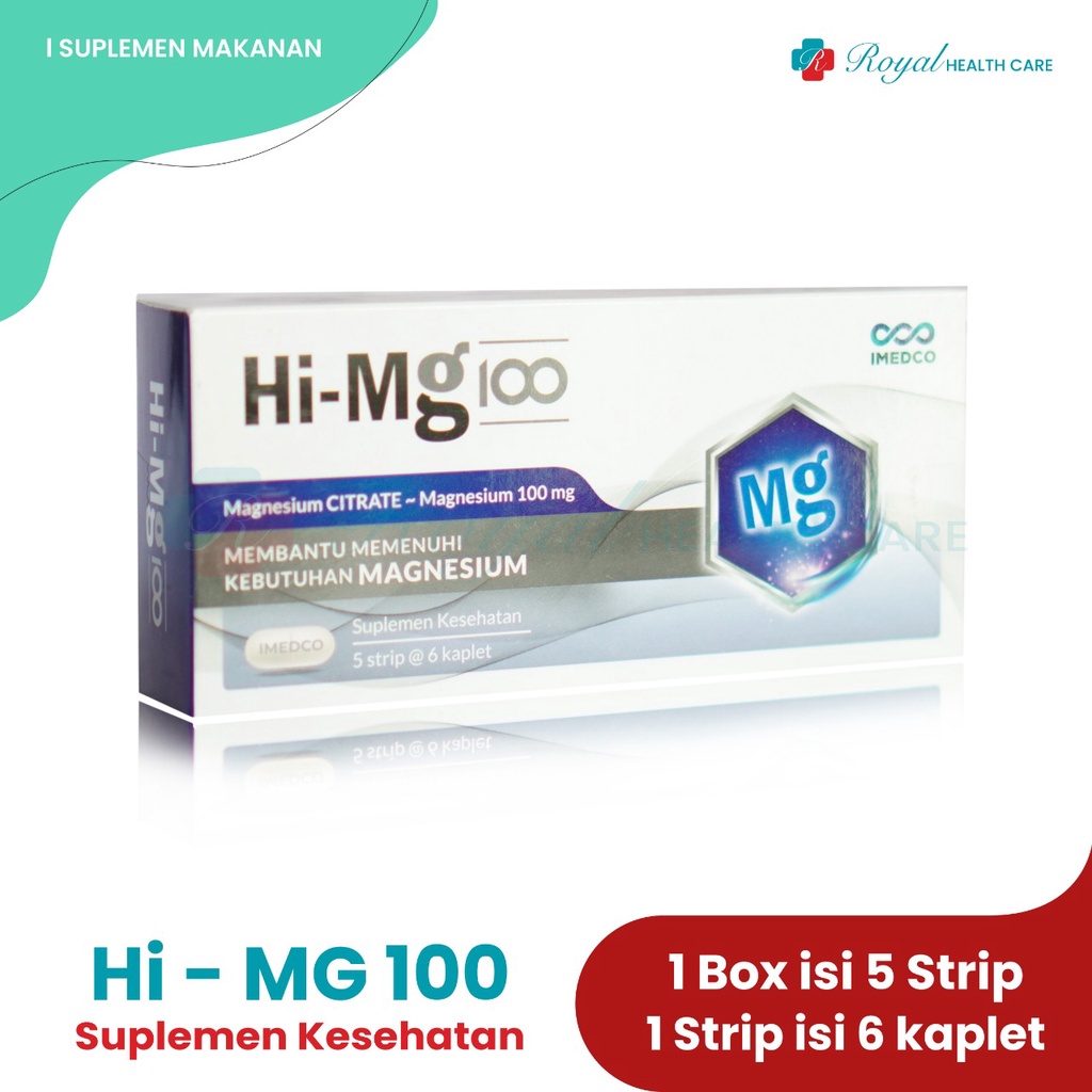 HI - MG 100 BOX 30 Tablet  Membantu Memenuhi Kebutuhan Magnesium