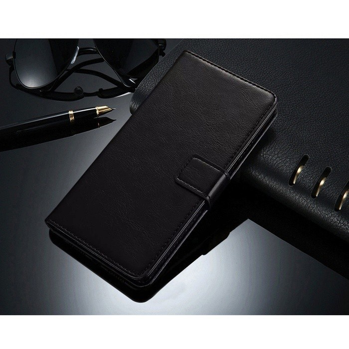 Iphone 12 Mini 12 12 Pro 12 Pro Max Flip Kulit Flip Cover Leather Case Softcase - Hitam, Iphone 12