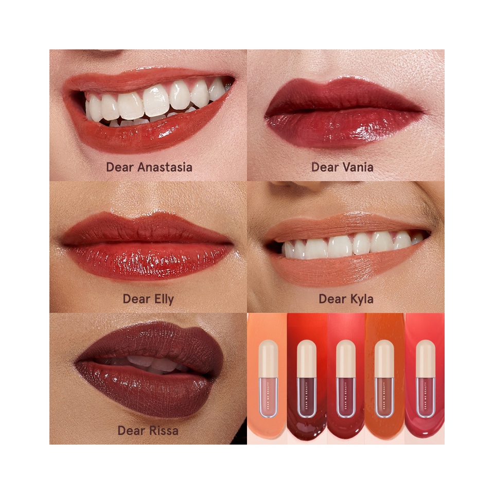 DEAR ME BEAUTY Serum Lip Tint untuk bibir yang lebih sehat cerah dan bersinar