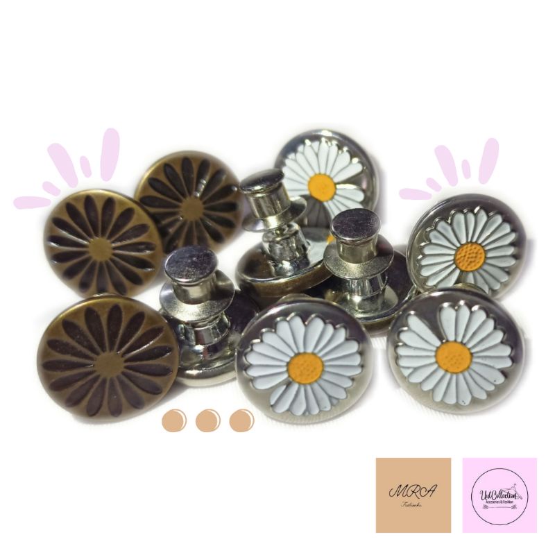 Kancing Jeans Lepas Pasang Adjustable Pengecil celana