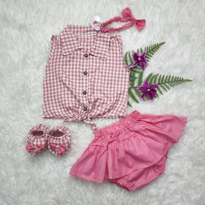 baju bayi perempuan Set Celana Anindya