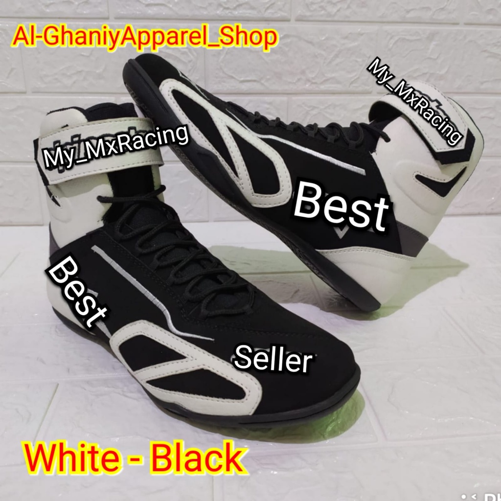 Sepatu Drag  BONUS SARUNG TANGAN Sepatu Race Motor TERLARIS for Touring Rally Slalom Kualitas Premium TERLARIS