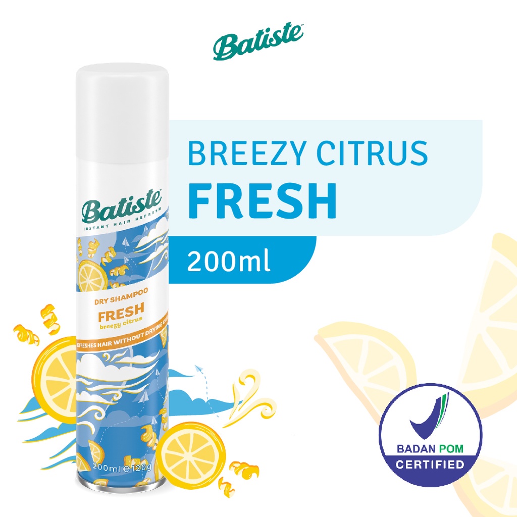 BATISTE Dry Shampoo - Shampo Kering Perawatan Penyegar Pembersih Rambut Lepek Berminyak Kotor 200 ml