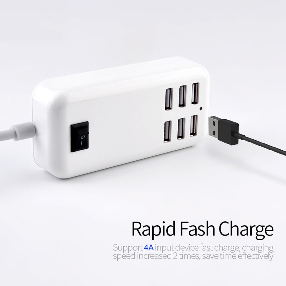 【LIPI】 Adaptor Charger USB 6 port 30 Watt for all type usb cable