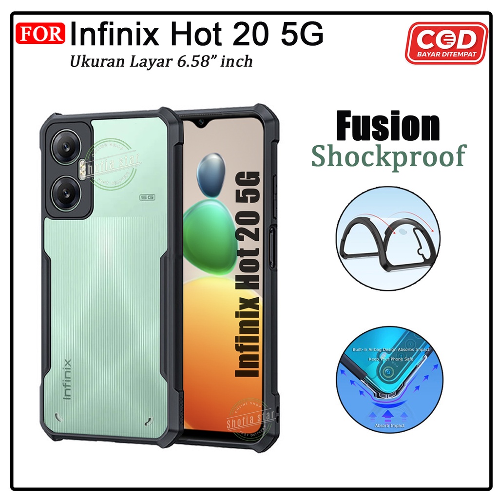 PROMO Case Infinix Hot 30i 20 5G Hot 20i Hot 20s Hot 30 Play 12 Play Softcase Fusion Shockproof Protect Casing