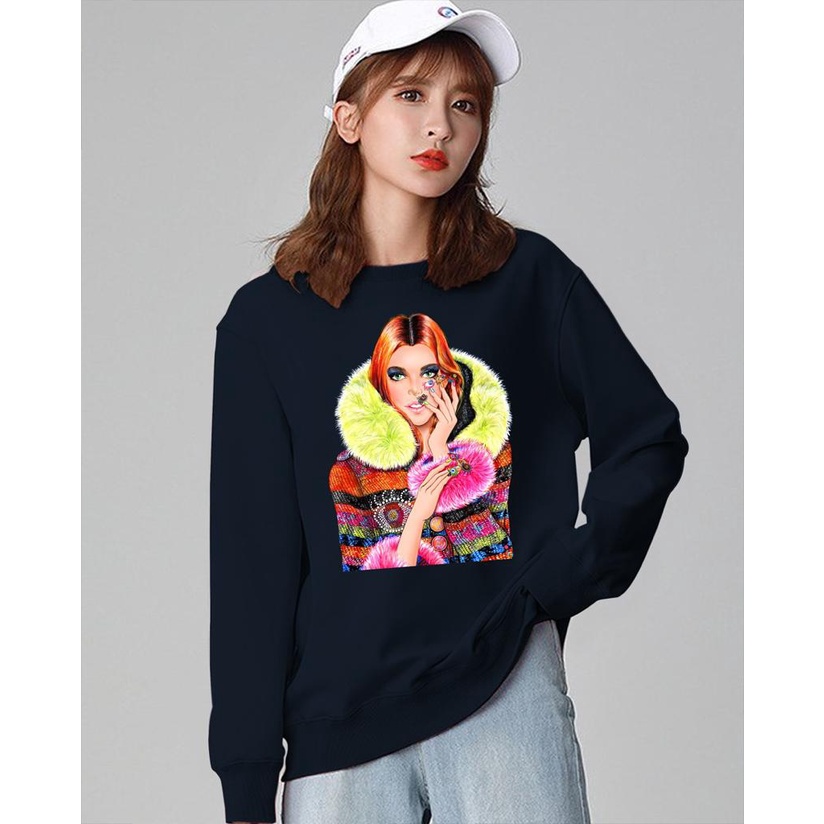 Kaos Lengan Panjang DTF CEWEK SHAL / Kaos Sweatshirt / Atasan Wanita / Atasan Wanita Lengan Panjang