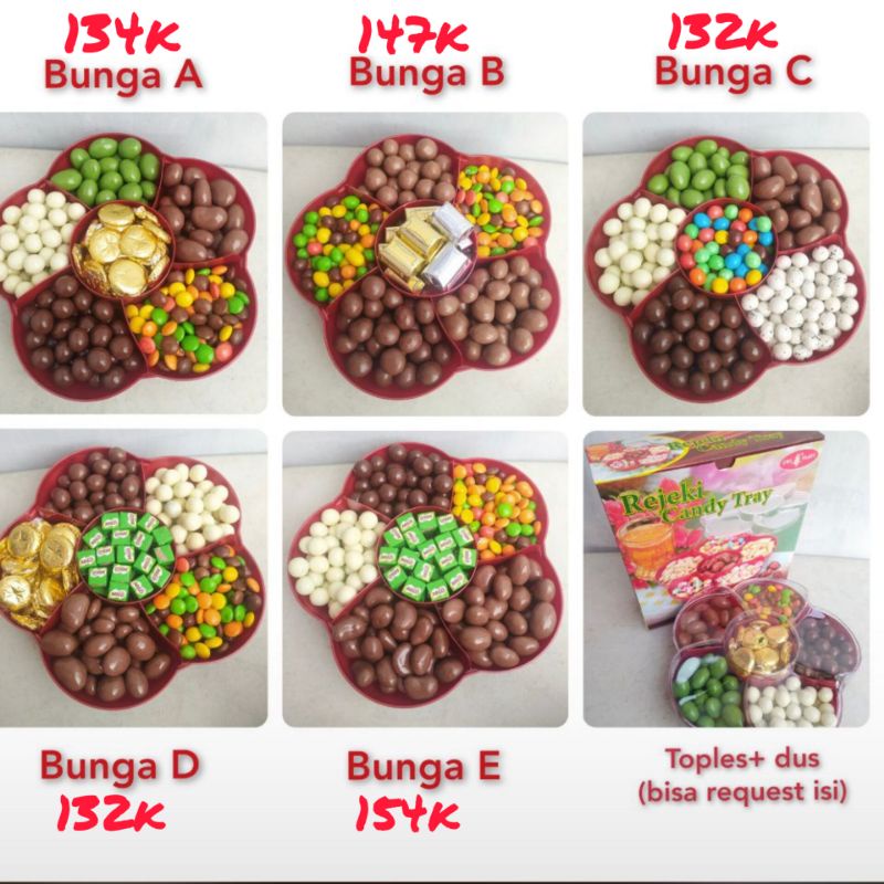 

Coklat Mix 6 Toples Bunga