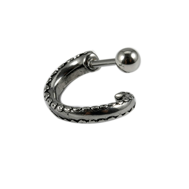 Sa Stainless Steel Squid Lip Labret Ring Perhiasan Tubuh Labret Hoop Rings Tahan Karat