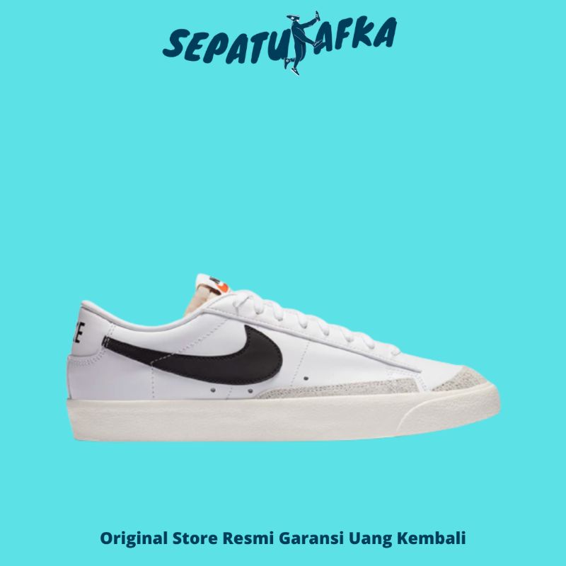 Nike Blazer Vintage '77 Low White Black Sail Sepatu Sneakers Pria Original Store Resmi