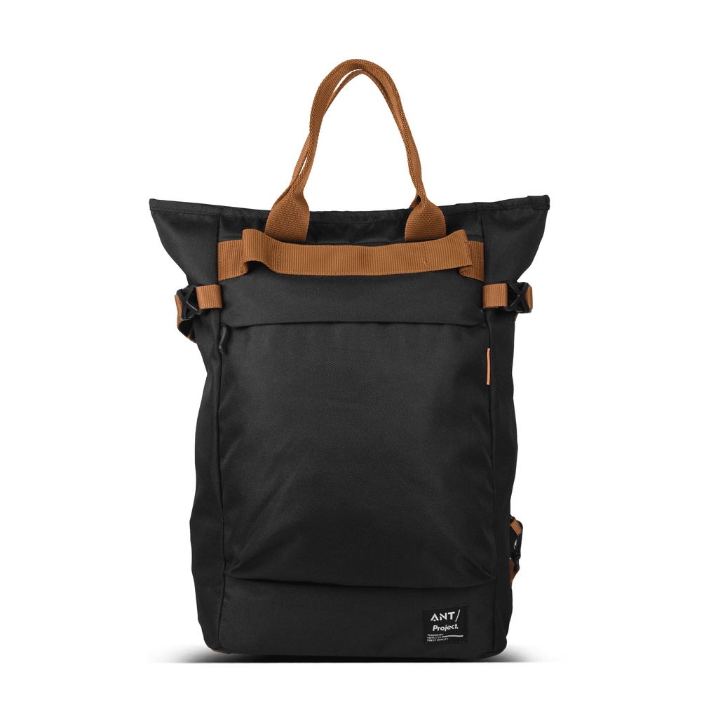 ANT PROJECT - Ransel Pria MOBIUS 2 in 1 Hitam  - Backpack Pria 2 Mode Tote Bag