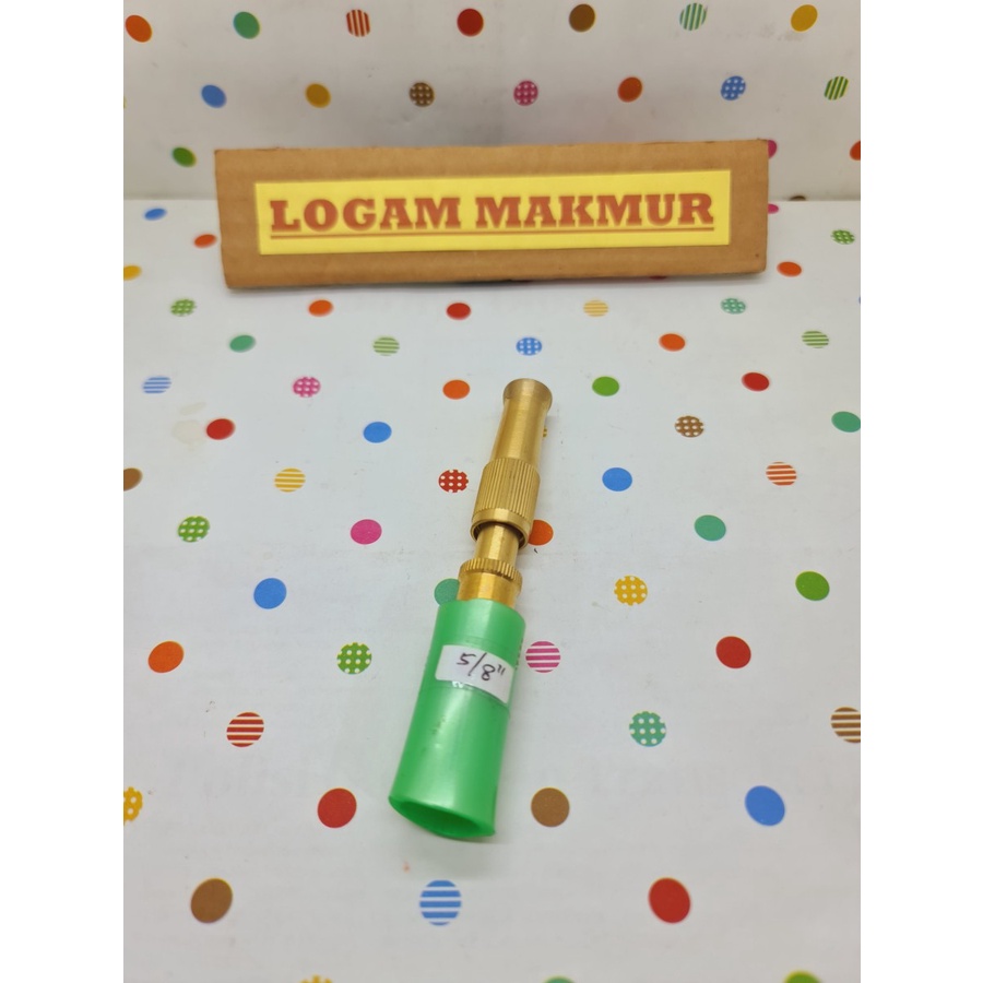 1 PC - SEMPROTAN KRAN AIR KUNINGAN ASLI UNTUK SELANG 5/8" MODEL LURUS PUTAR