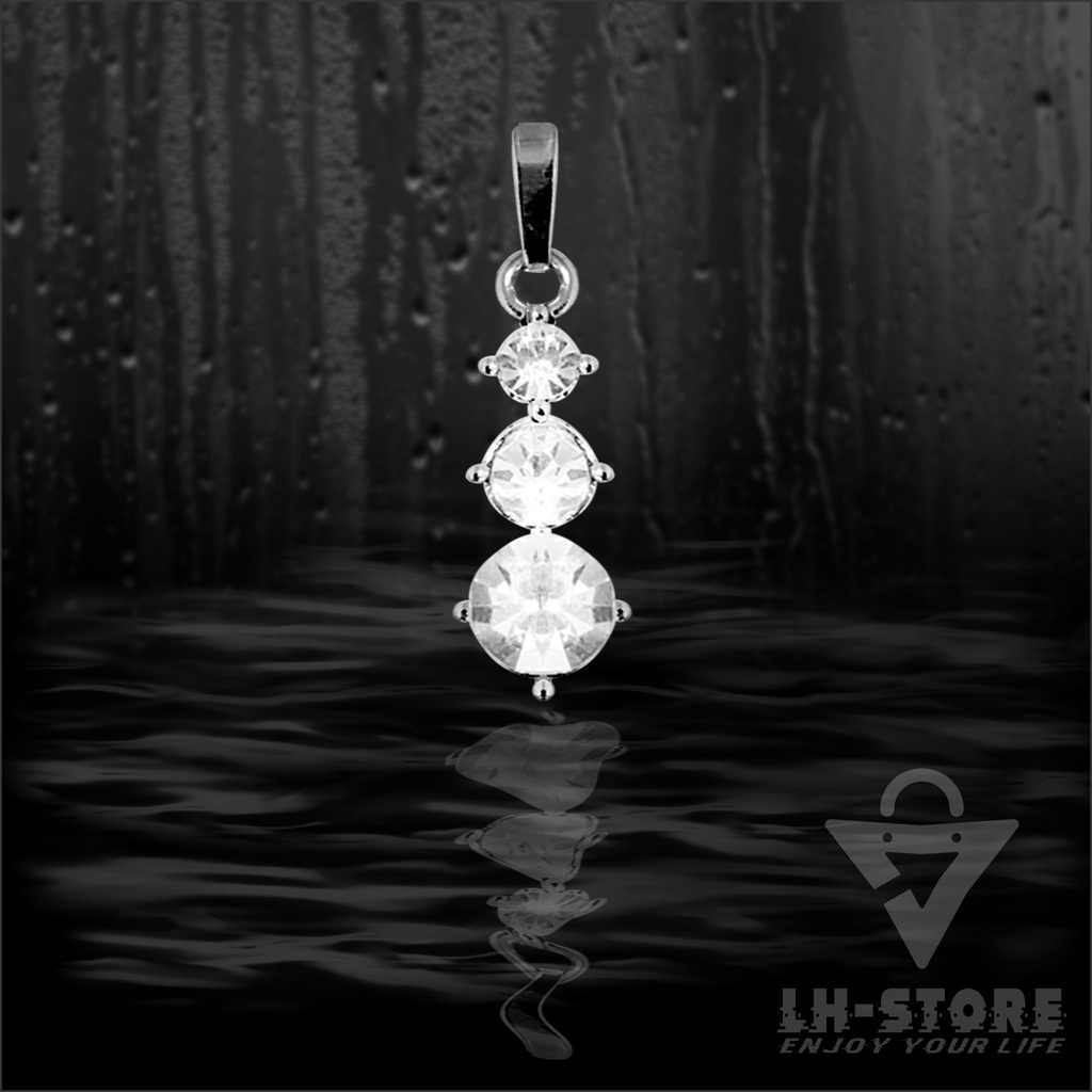 KALUNG PRIA/WANITA TERBARU LIONTIN PERMATA BARIS BULAT ANTI KARAT DAN TIDAK LUNTUR