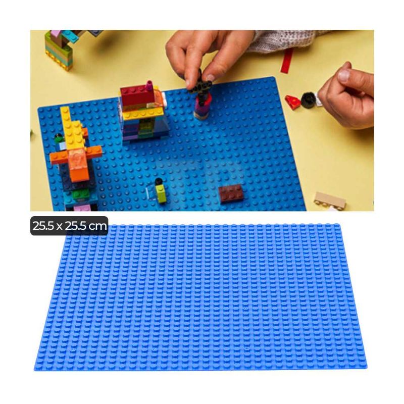 KAZI Base Plate LEGO Building Blocks 25.5 x 25.5 cm - HQB1143 Biru Blue