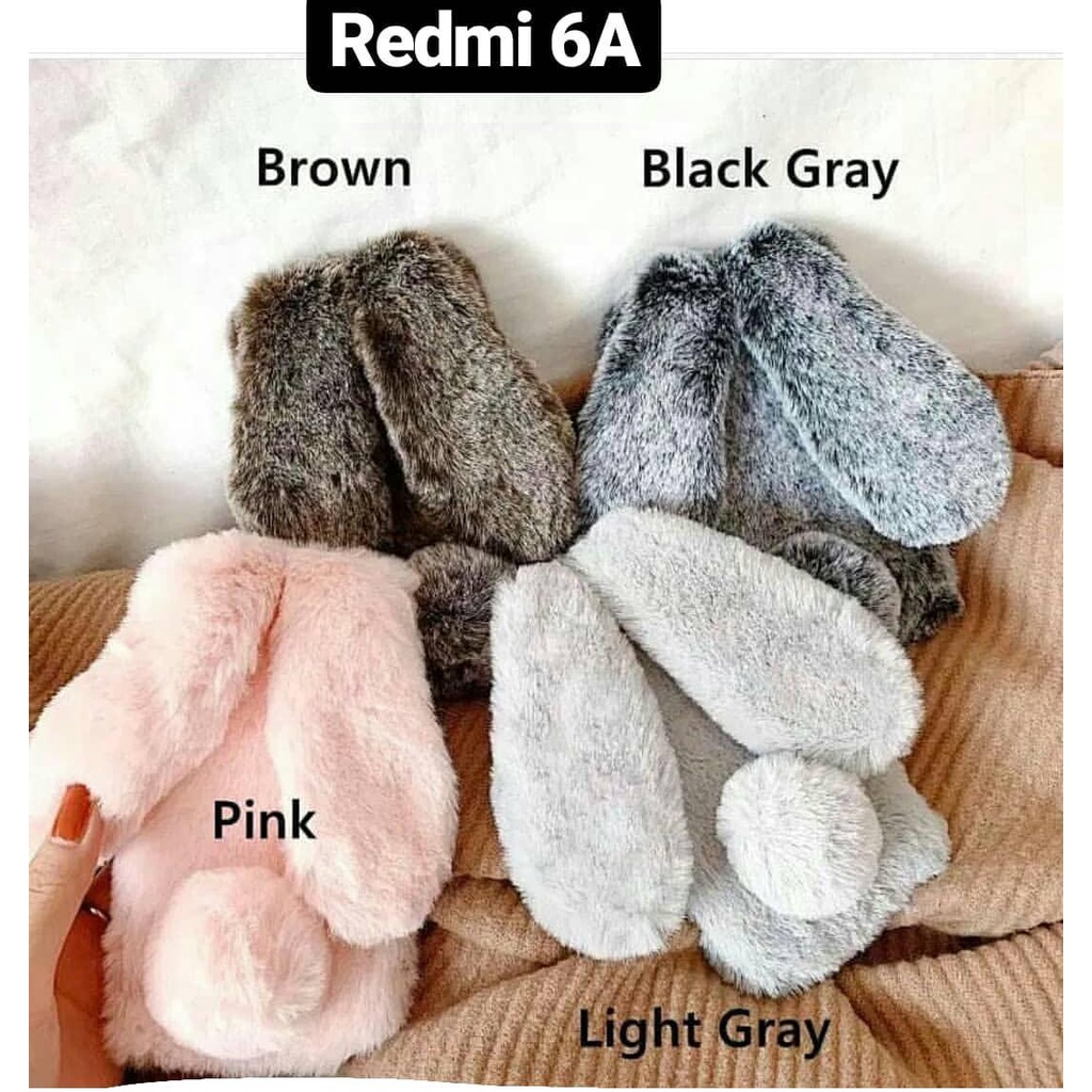 Case Hp Kelinci case hp bulu Redmi 6A