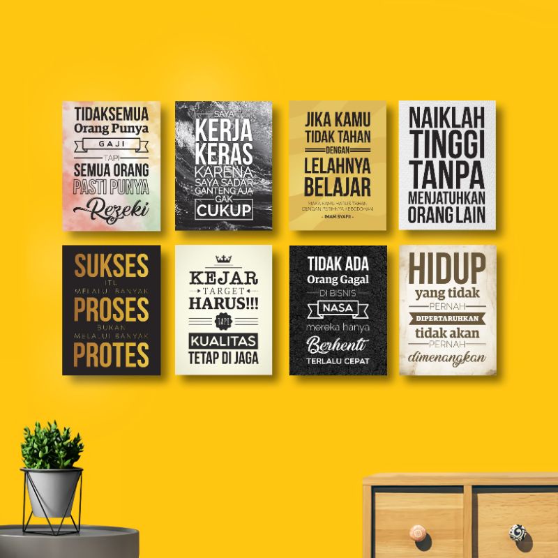 Poster Motivasi Kerja Wall Decor Ruangan Hiasan Dinding Quotes Motivasi Kerja