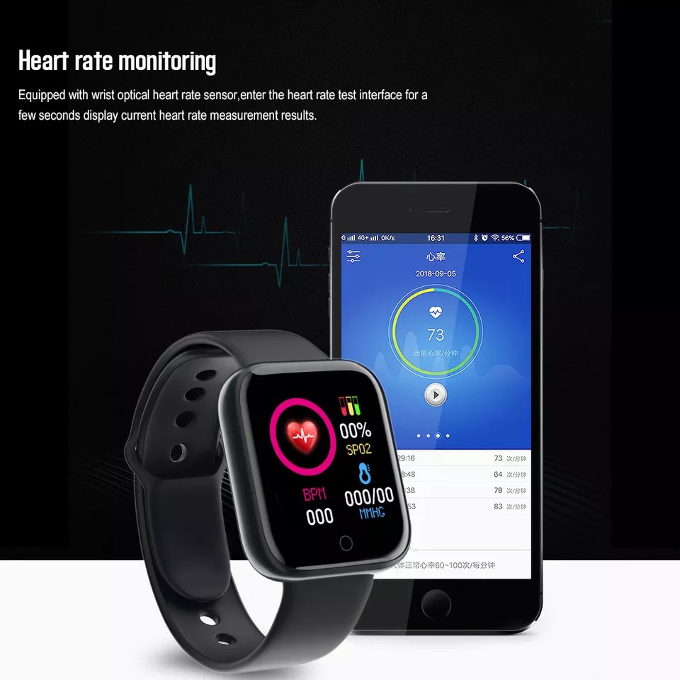 Jam Tangan Digital Pria Wanita Smartwatch Waterresistant Heart Rate Detection Series Bluetooth Face Full Touch RG 25 ORIGINAL 100% IMPORT ✅COD（Free BOX+BUBBLE WRAP）