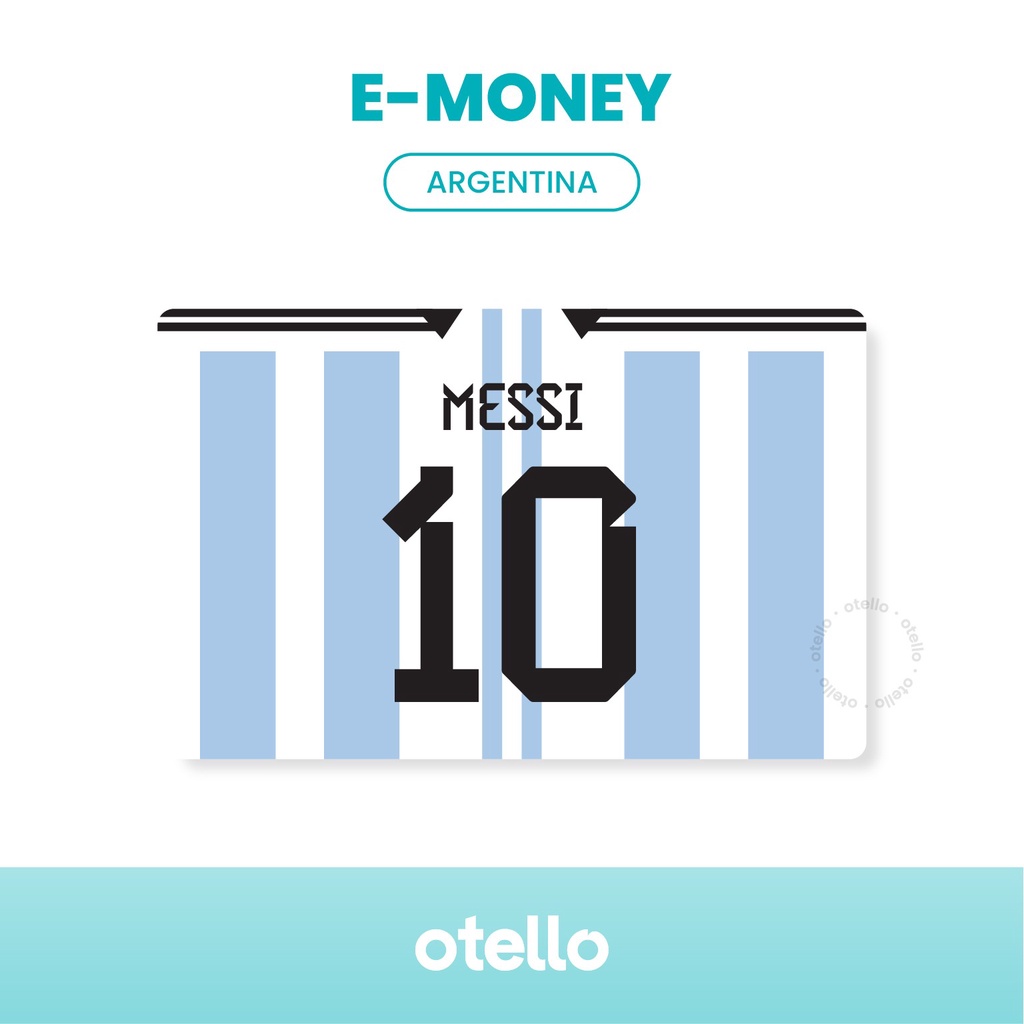 eMoney Flazz Tap Cash Brizzi Argentina Messi World Cup Soccer Sepak Bola Football Kartu Custom eToll Card UV Print