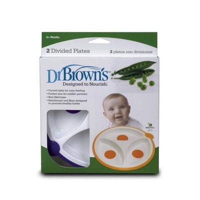DR BROWN'S Designed To Nourish Divided Plates - Piring Bayi