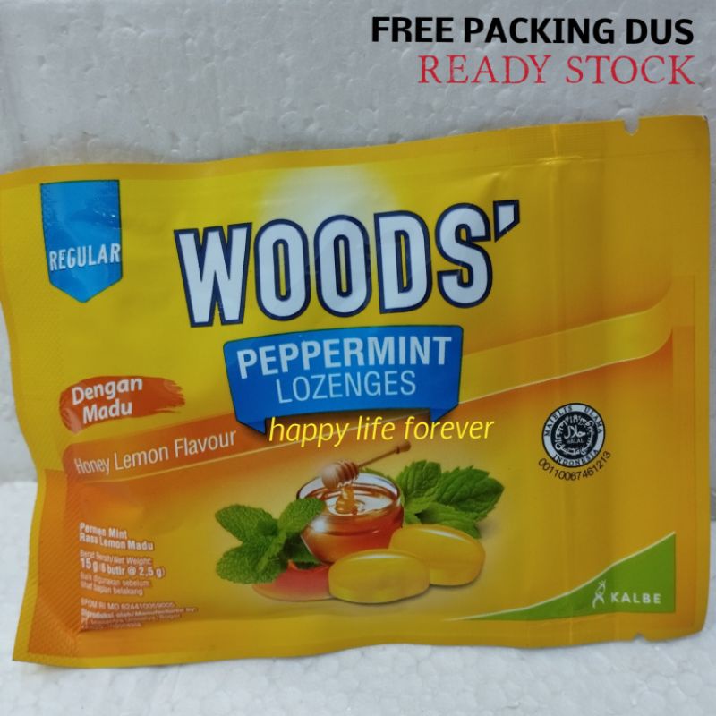 

Permen Woods Peppermint Lozenges - Honey Lemon - isi 6