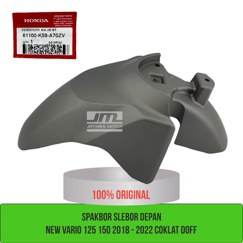 Spakbor slebor depan new vario 125 150 2018-2022 coklat doff 61100-K59-A70ZV