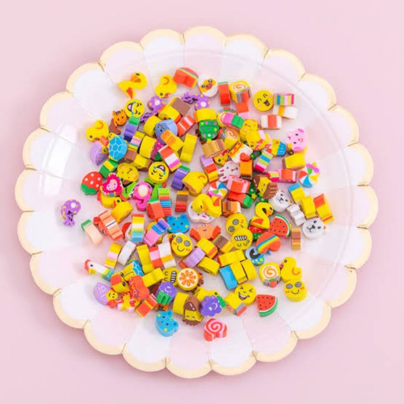 

10 Pcs Penghapus Kecil Motif Mini Karet Lucu Unik