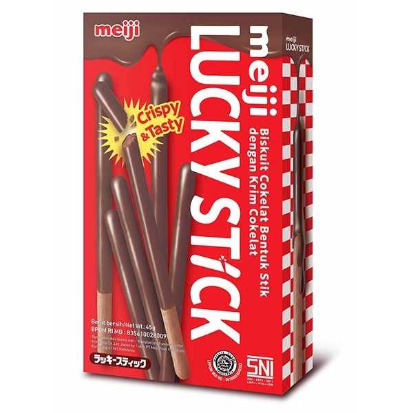 

Meiji Lucky Stick Chocolate / Biskuit Coklet Stick 45 Gr