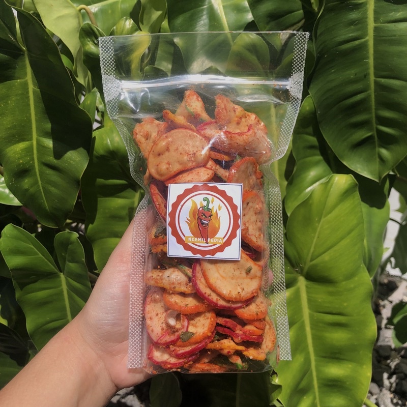 

KERUPUK SEBLAK KERING BANTET PEDAS DAUN JERUK 100 GRAM