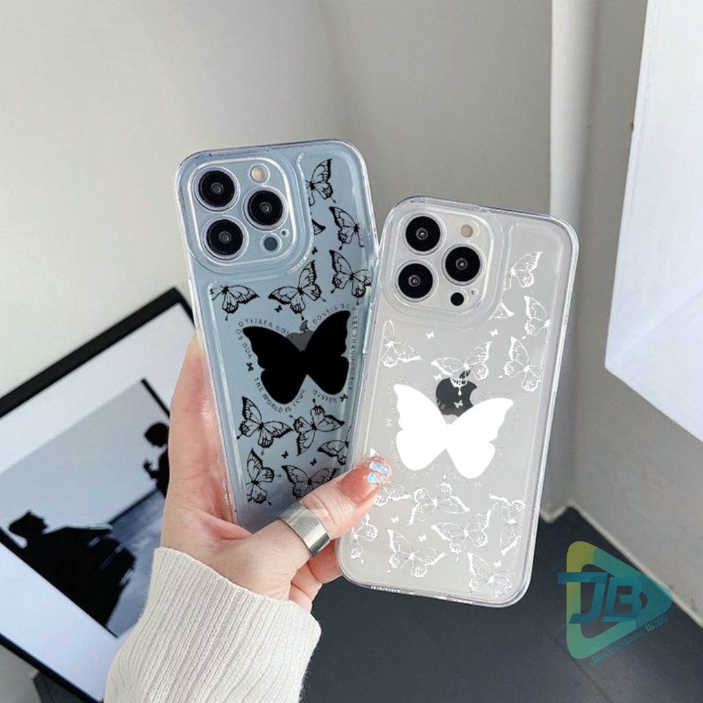 CUSTOM CASE SOFTCASE SILIKON CLEAR BENING BUTTERFLY CUSTOM CASE OPPO REALME VIVO XIAOMI SAMSUNG INFINIX IPHONE FOR ALL TYPE JB6267