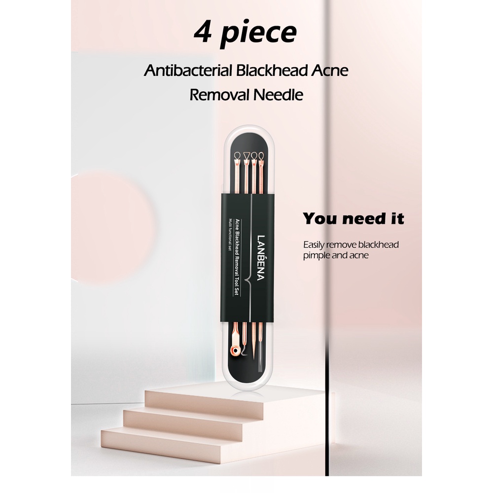 (READY &amp; ORI) LANBENA Acne Blackhead Removal Tool Set LB6078 - PINK