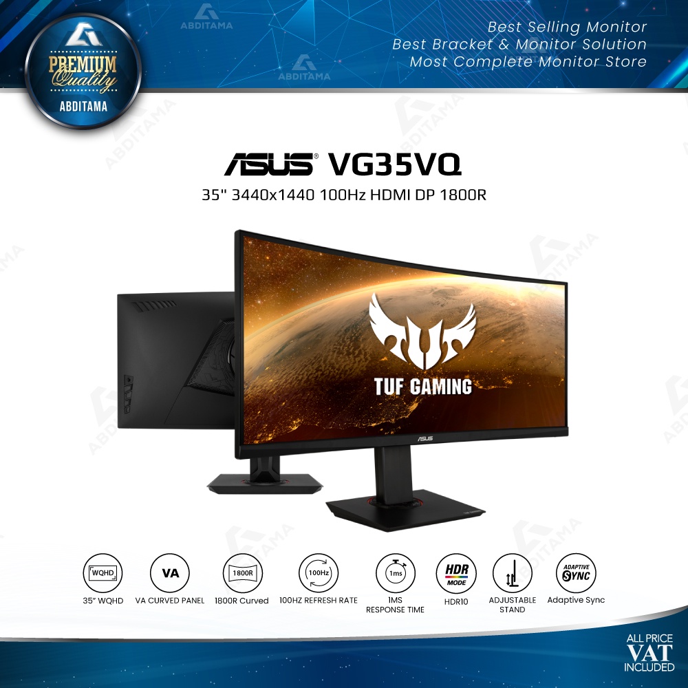 Monitor LED Ultrawdie Asus VG35VQ 35&quot; 3440x1440 100Hz HDMI DP 1800R