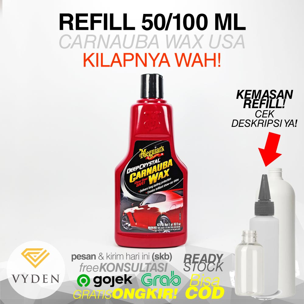 MEGUIARS Deep Crystal Carnauba Wax REFILL Efek Daun Talas Kilap Tinggi MURAH