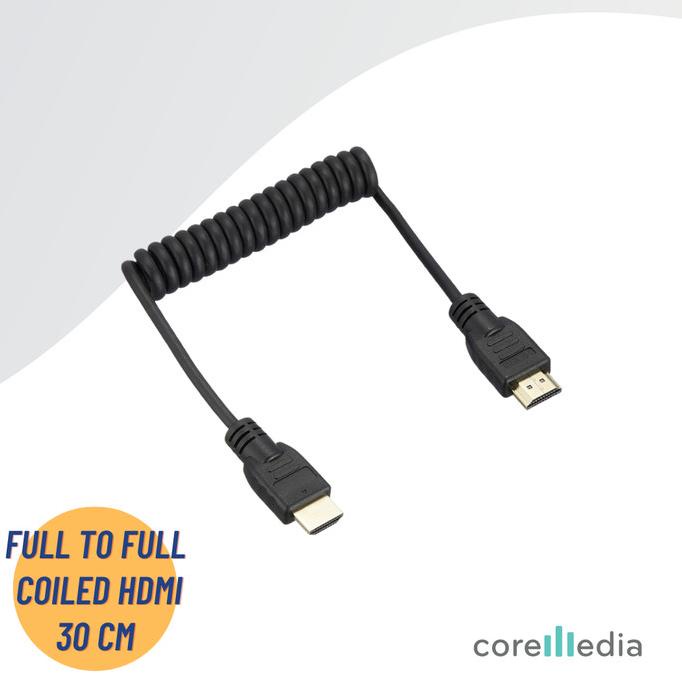 Full HDMI to Full HDMI Coiled Cable 30cm extended to 80cm