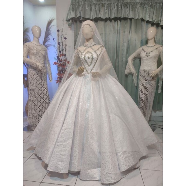 GAUN PENGANTIN/GAUN PENGANTIN EKOR