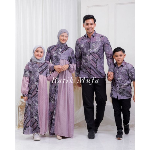 COUPLE KELUARGA GAMIS AYRA GOWN WARNA SAGE / BROWNIE / MAUVE | GAMIS LEBARAN