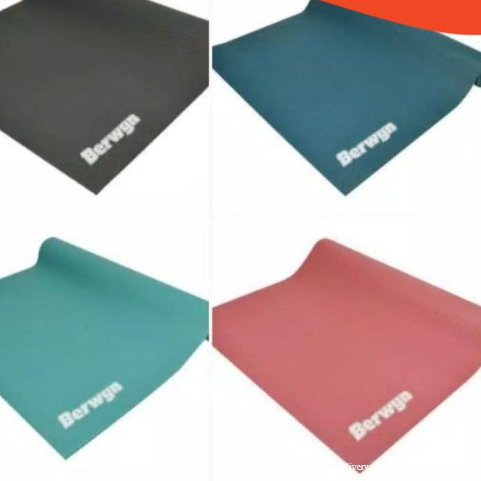 こ Ace Hardware Matras Yoga Berwyn. Grey, Pink, Blue & Tosca / Yoga Mat ♗