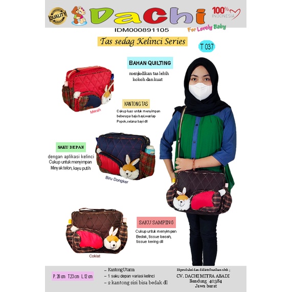 Tas Bayi murah Tas Sedang Kelinci Twil Dachi - T037