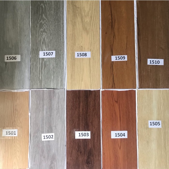 Tag Lantai Vinyl Kayu / Vynil Lantai Ukuran 91,4 X 15,2 Tebal 2Mm