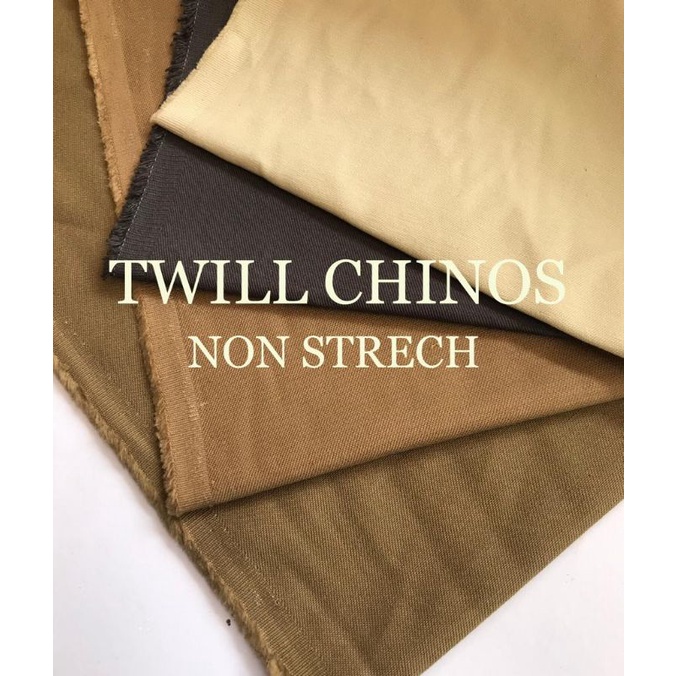 Kain Chino Twill Non Strech Import Bahan Celana Chino Meteran
